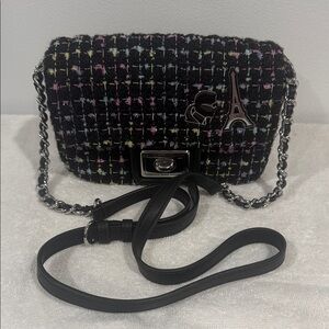 NWOT Karl Lagerfeld Paris Agyness Tweed Crossbody Bag